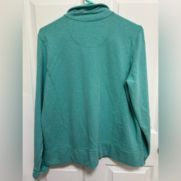 L.L. Bean Turquoise Zip-Up Sweater - Picture 4 of 5